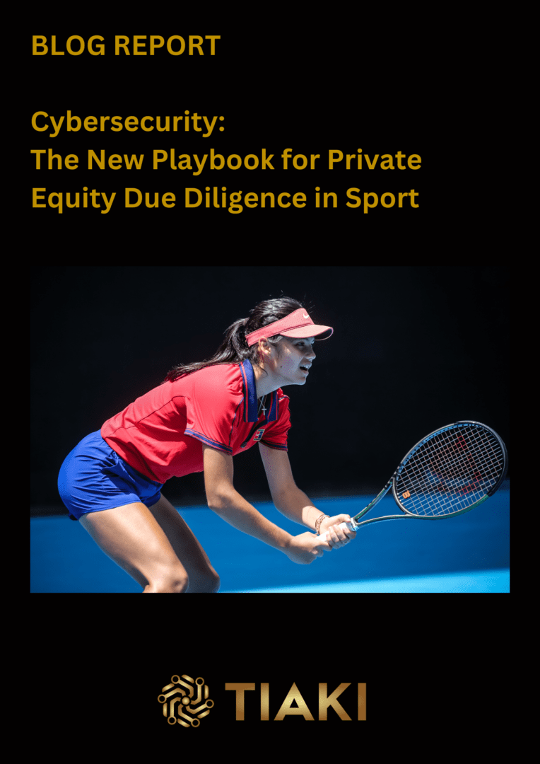Report cover: tennis player with cybersecurity headline